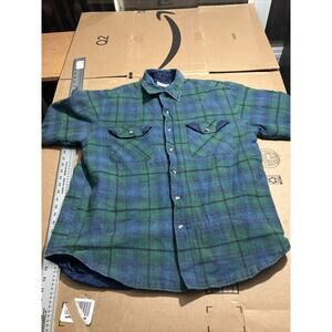 Windridge Men's Vintage Button Down Jacket, Plaid Blazer, Large Size Long Sleeve